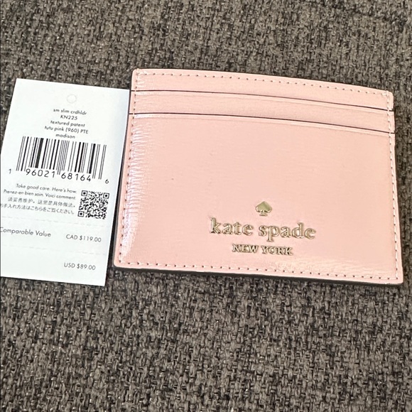 kate spade Handbags - NWT Kate Spade Madison Small Slim Card Holder Tutu Pink